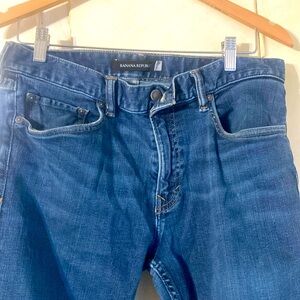 Banana Republic denim Blue slim 33W x 32 L mens jeans